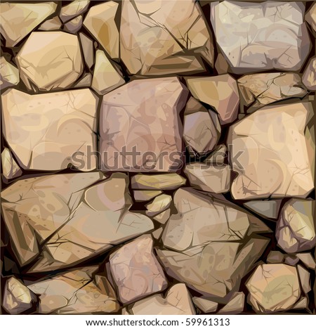 Vector seamless texture of stones in brown colors.