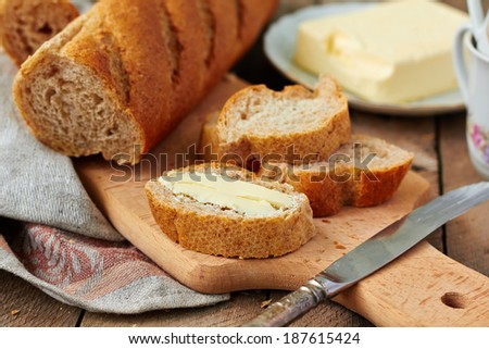 Baguette   with butter
