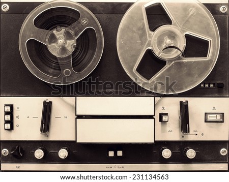 Vintage reel to reel tape recorder