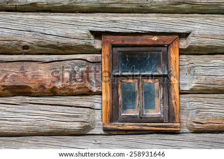 window in the old log house