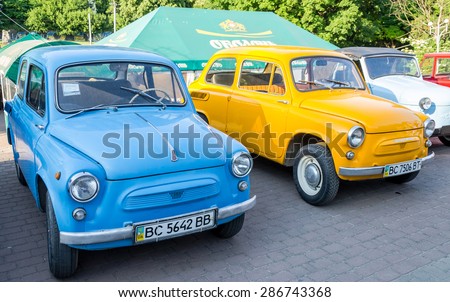 Lviv, Ukraine - June 2015: Auto festival Leopolis grand prix 2015. Old vintage retro car ZAZ