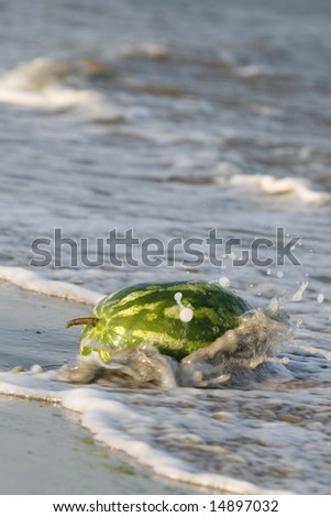 a melon in the sea in order to get freeze