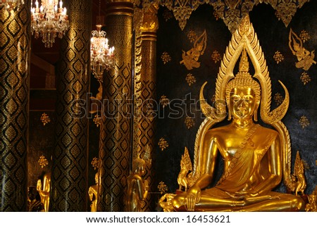 a Buddha picture in Wat at Thailand