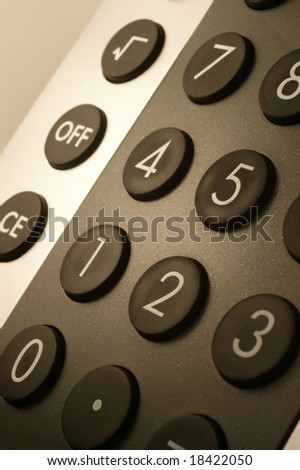 a calculator in detail taken with macro lens
