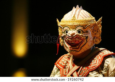 stock photo : a simple portrait of a warrior in a show