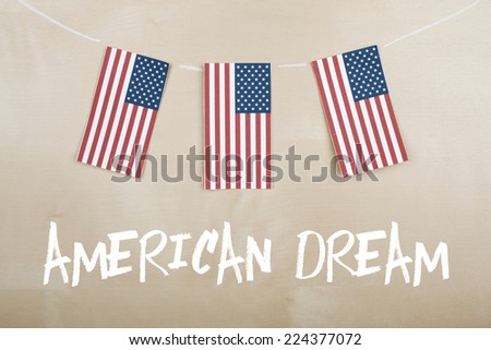 American Dream Concept with American Flag