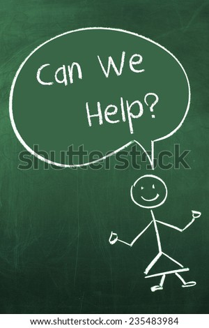Can We Help? / Online Support Concept