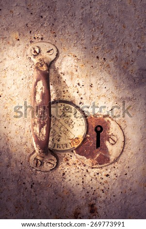 safe key of vintage steel