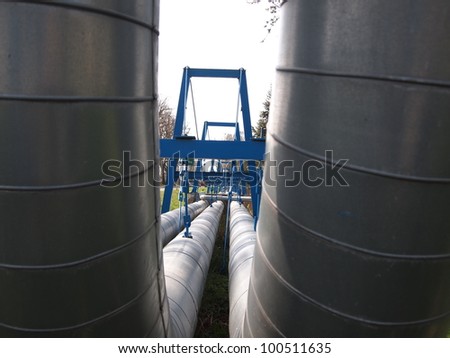 transporting hot water metal pipes