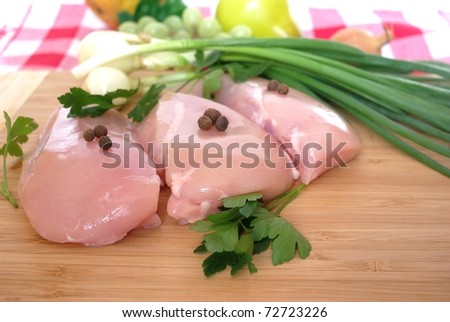 fillet with chicken on board to cutting