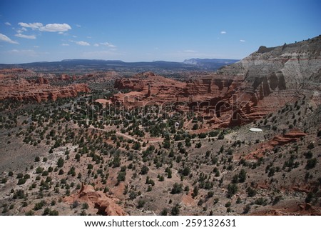 A view from Eagle view trail in Kodachrome basin state park, UT, USA