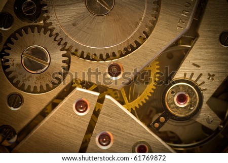 Clockwork machine of antique watch