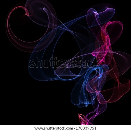 Abstract colorful background with wave. Abstract colorful twisted waves