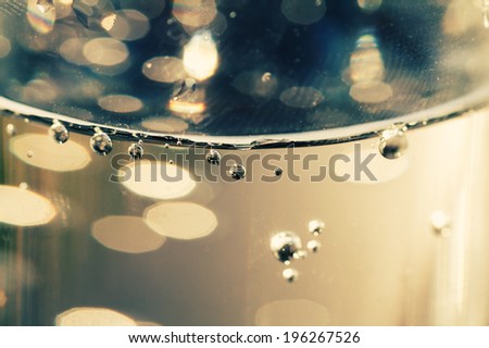 Surface of a water with bubbles macro wallpaper
