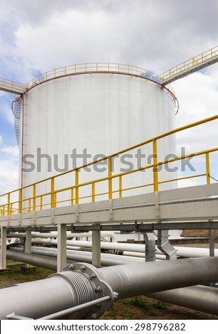 Big oil tank farm in refinery industry