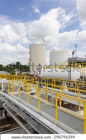 Big oil tank farm in refinery industry