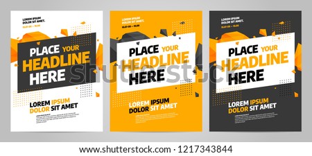 Layout poster template design for sport event, tournament or championship.
