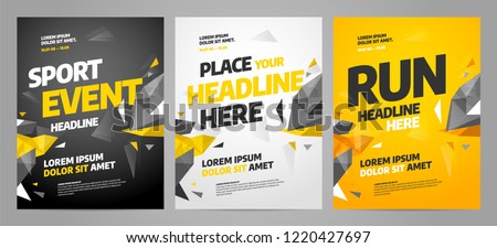 Layout poster template design for sport event, tournament or championship.