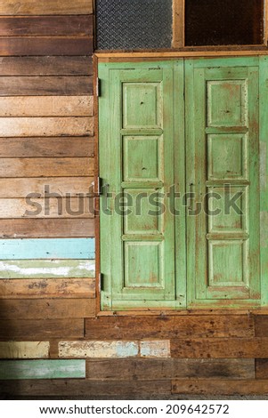 Picture of an out door exterior of an old wooden house