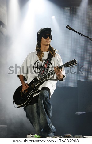 ROME - ITALY - JULY 06: Tokio Hotel in concert at the Hippodrome Capannelle  for the event \