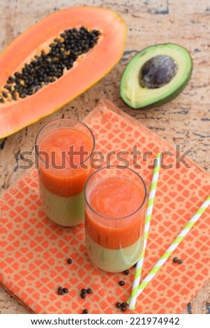 Papaya Avocado Smoothie