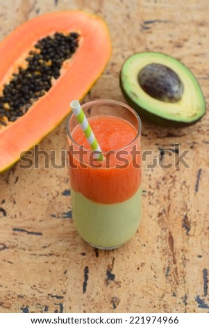 Papaya Avocado Smoothie