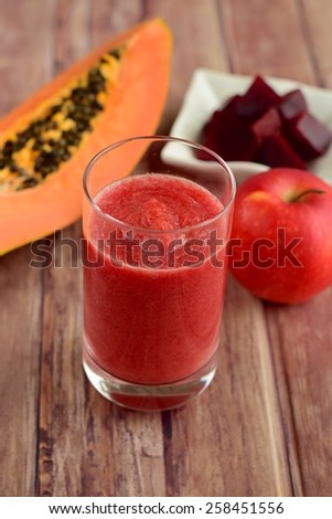 Fresh Apple Beetroot Papaya Juice