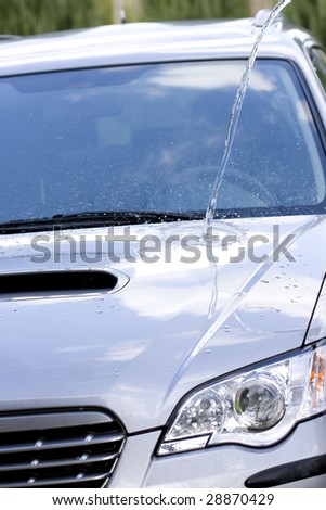 Cleaning the Car - washing process