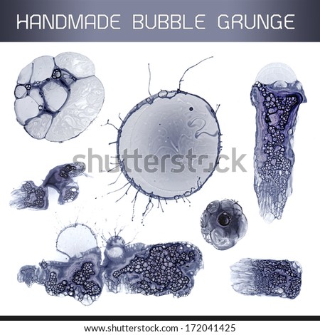Handmade Bubble Grunge Composition Kit For Abstract Visual Solutions