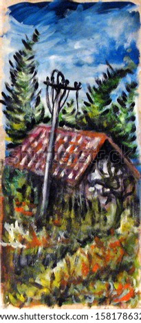 Old house painting