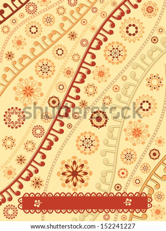 Vintage snowflakes background with the a title bar