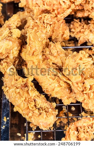 Asian high-fat fried chicken is delicious.