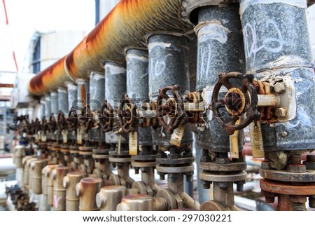 Valve oil Industry production petroleum and pipeline.