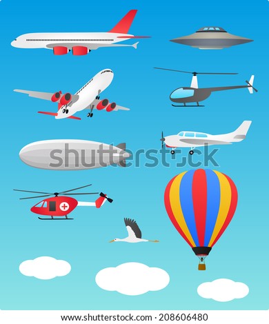 Vector Air Transportation Icon Set