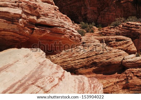 Close up of red rock at red rock canyon in Nevada, united states