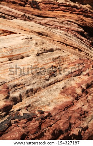 Close up of  red rock at red rock canyon in Nevada