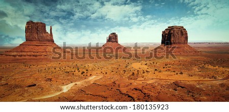 Beautiful and classic landscape at Monument Valley