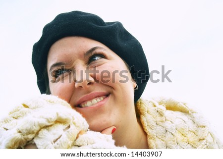 Woman grinning