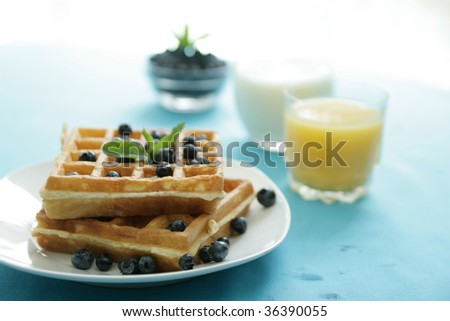 Blueberry waffles