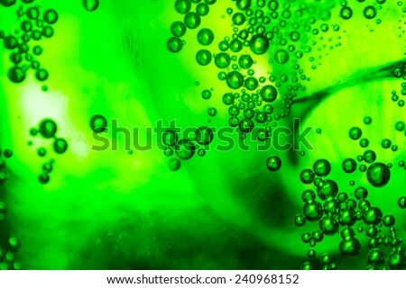 Blur and soft focus of texture Bubbles in soft drinks