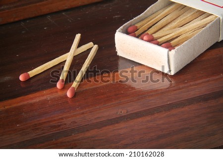 safety matches in box.