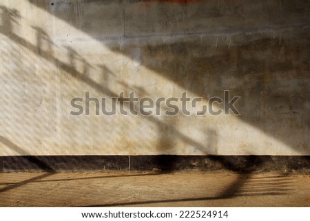 Sun lights and shadow on the old walls