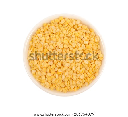 Cereal isolated on white receptacles