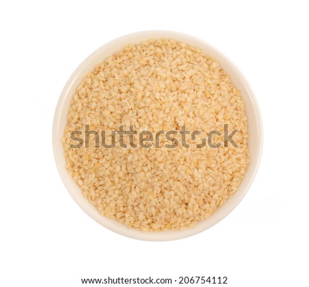 Cereal isolated on white receptacles