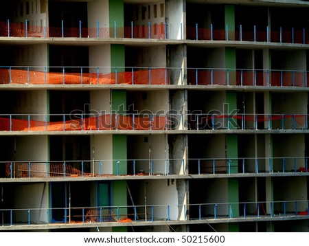 Apartments under construction in a skyscraper in Panama City, Panama