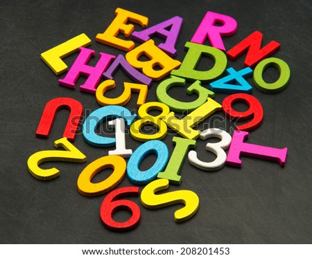 Multicolor Letters and Numbers