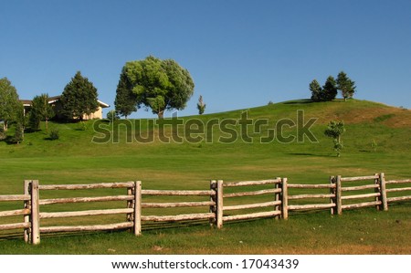 Ranch house and pasture