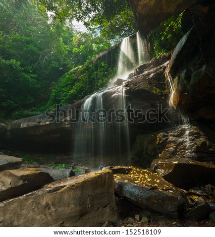 Thailand, the secret waterfall on the island Kood