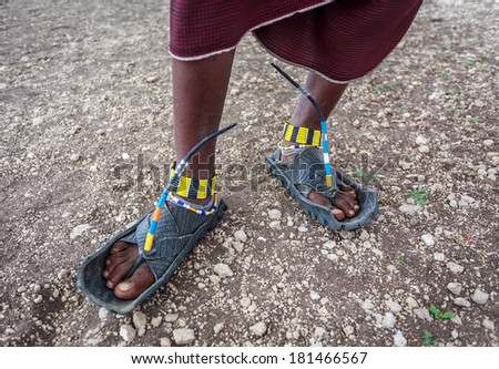 Masai handmade shoes.