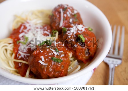 Bowl of Spaghetti and Meatballs